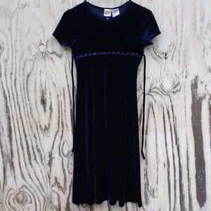 New Moves (NM) Blue Velvet Girls' Dress - 12